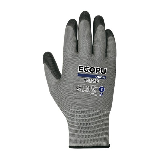 GUANTE JUBA POLIURETANO ECO-PU TALLA 8 10UDS