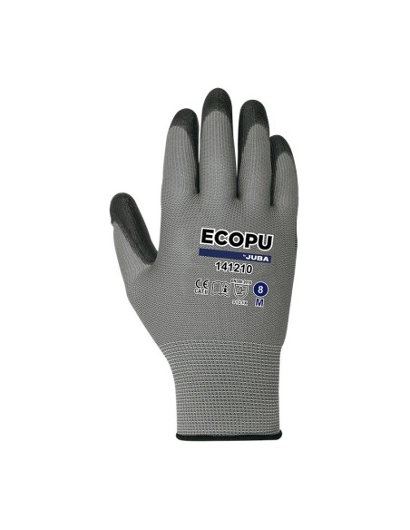 GUANTE JUBA POLIURETANO ECO-PU TALLA 8 10UDS