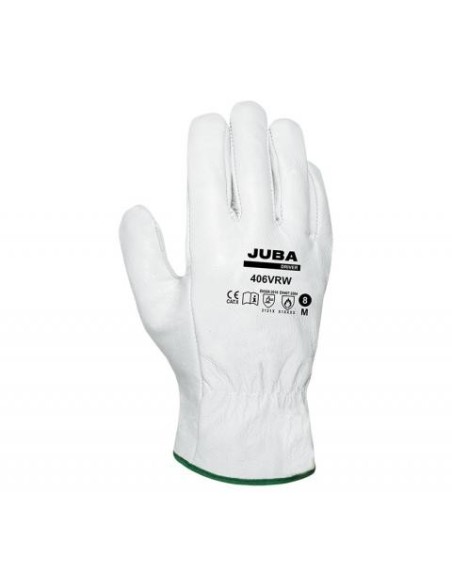 GUANTE JUBA FLOR VACUNO GRIS TALLA 9 BLISTER CAJA/120UDS