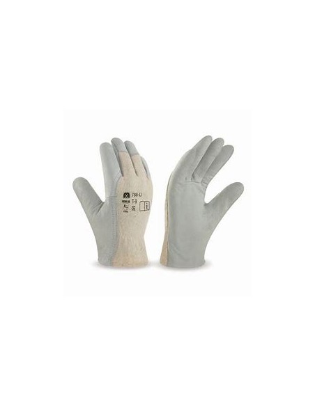 GUANTE FLOR VACUNO CON DORSO DE ALGODON TALLA 10 CAJA/120UDS