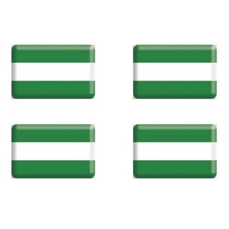 ADHESIVO RESINA 4 BANDERAS DE ANDALUCIA 20MM X 10MM