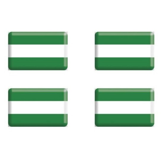 ADHESIVO RESINA 4 BANDERAS DE ANDALUCIA 20MM X 10MM