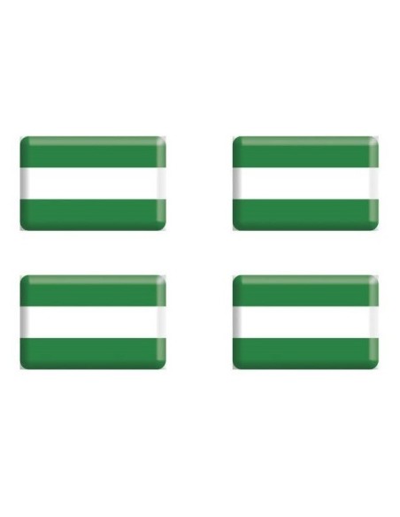 ADHESIVO RESINA 4 BANDERAS DE ANDALUCIA 20MM X 10MM