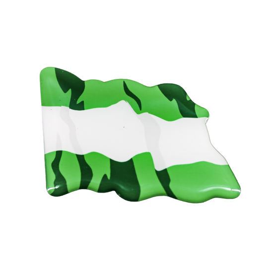 ADHESIVO RESINA BANDERA ONDULADA ANDALUCIA 70MM X 55MM