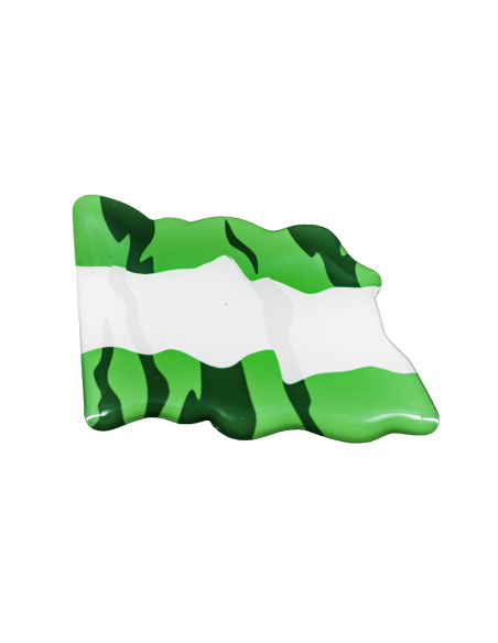 ADHESIVO RESINA BANDERA ONDULADA ANDALUCIA 70MM X 55MM