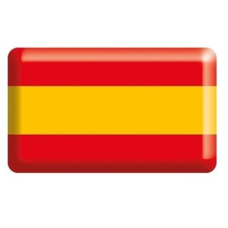 ADHESIVO RESINA BANDERA ESPAÑA RECTANGULAR 48MM X 26MM