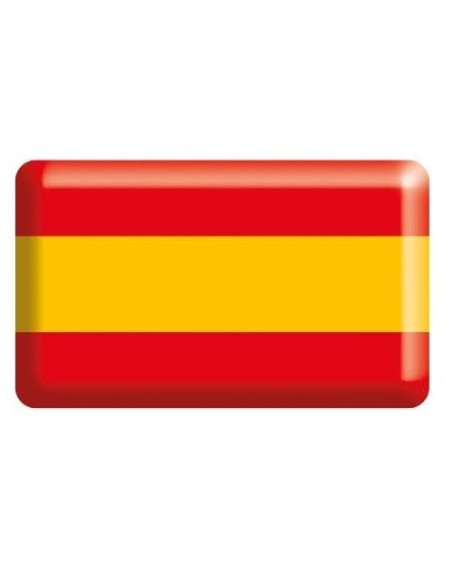 ADHESIVO RESINA BANDERA ESPAÑA RECTANGULAR 48MM X 26MM