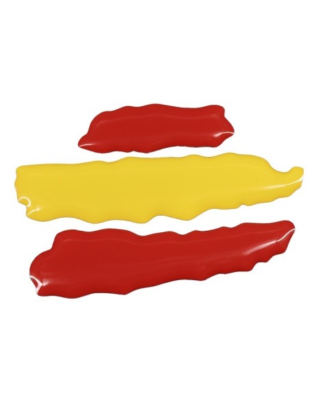 ADHESIVO RESINA BANDERA DE  ESPAÑA RASGADA 48MM X 26MM