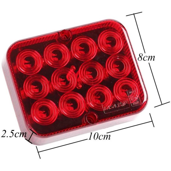 PILOTO LED TRASERO ANTINIEBLA CUADRADO 12V/24V 10X80MM MOD AM **