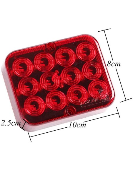 PILOTO LED TRASERO ANTINIEBLA CUADRADO 12V/24V 10X80MM MOD AM **