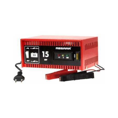 CARGADOR DE BATERIA METALICO  15 AMP ( 18-120AH)