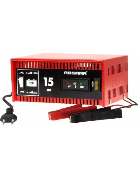 CARGADOR DE BATERIA METALICO  15 AMP ( 18-120AH)