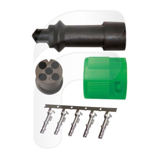 CONECTOR DERECHO PARA PILOTO TRASERO 5 PINES SIN CABLE **