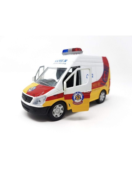AMBULANCIA METALICA SAMUR 15.5x8X6CM