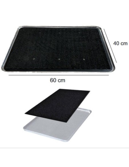ALFOMBRA DESINFECTANTE DE CALZADO GRIS 60CM X 40 CM X 1CM