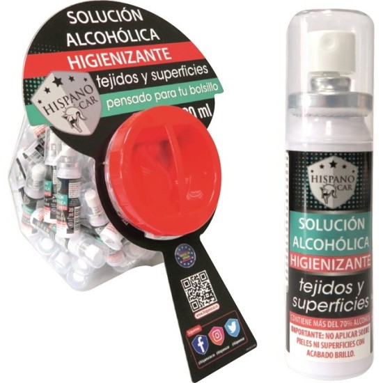 HIGIENIZANTE TEJIDOS Y SUPERFICIES DE BOLSILLO SPRAY 20ML EXP.60UD (PRECIO 1UD)