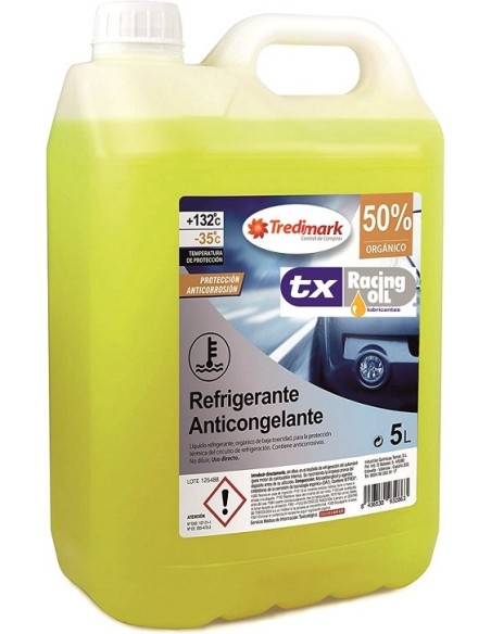 ANTICONGELANTE 50% G12 + ORGANICO AMARILLO  5L CAJA/4UDS