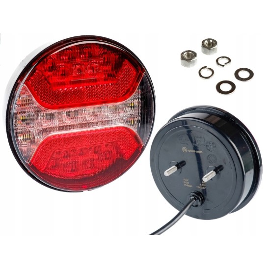 PILOTO LED TRASERO REDONDO NIEBLA - M.ATRAS- REFLEX 122MM 12/24V **