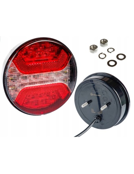 PILOTO LED TRASERO REDONDO NIEBLA - M.ATRAS- REFLEX 122MM 12/24V **