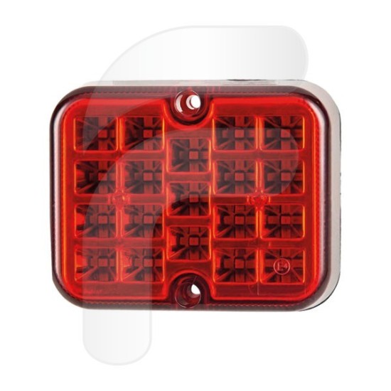 PILOTO LED TRASERO CUADRADO ANTINIEBLA HOMOLOGADO 101X81X29MM 12/24V **