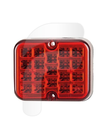 PILOTO LED TRASERO CUADRADO ANTINIEBLA HOMOLOGADO 101X81X29MM 12/24V **