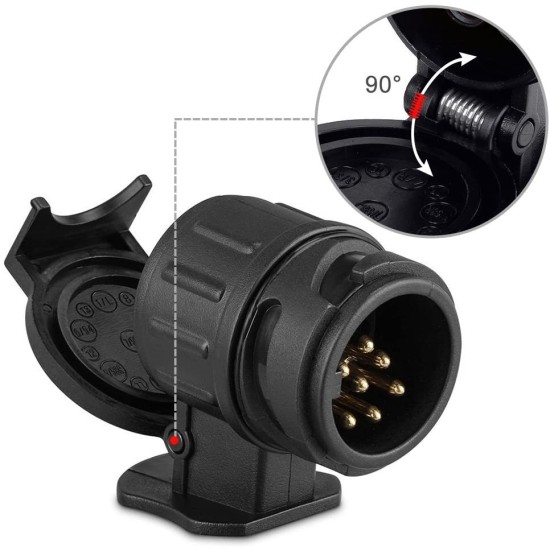 ADAPTADOR PARA CONECTOR DE REMOLQUE REDUCTOR DE 13 A 7 PIN C/6