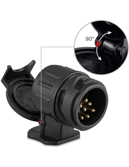 ADAPTADOR PARA CONECTOR DE REMOLQUE REDUCTOR DE 13 A 7 PIN C/6