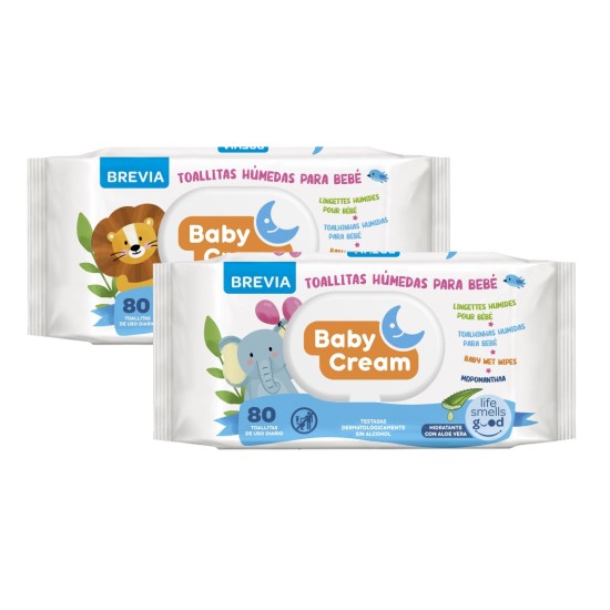 TOALLITAS BEBE CREAM 80 UDS C/12