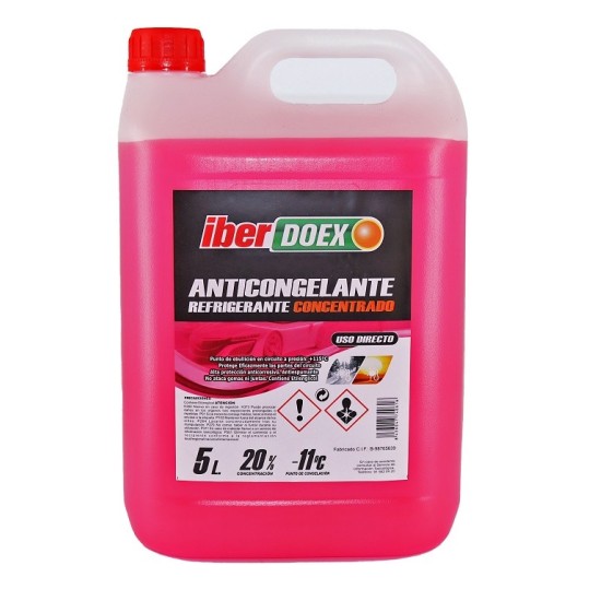 ANTICONGELANTE IBERDOEX 20% ROSA ORGANICO 5L CAJA/4UDS