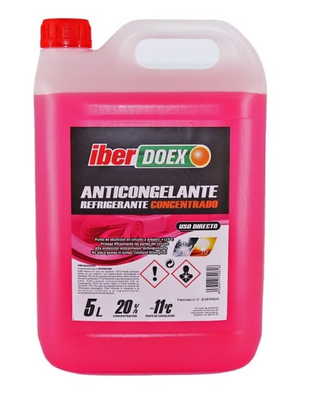 ANTICONGELANTE IBERDOEX 20% ROSA ORGANICO 5L CAJA/4UDS