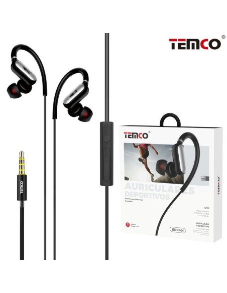 AURICULARES DEPORTIVOS "CON CABLE" + MICRO ER01N C/10