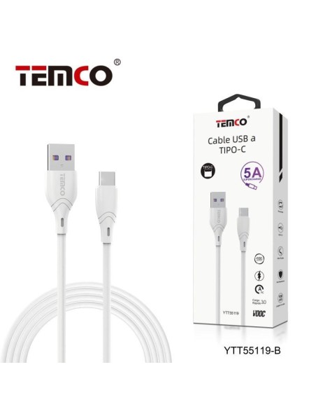 CABLE DE TELEFONO 5.A 1M TIPO C CARGA ULTRA RAPIDA YTT55119 C/10