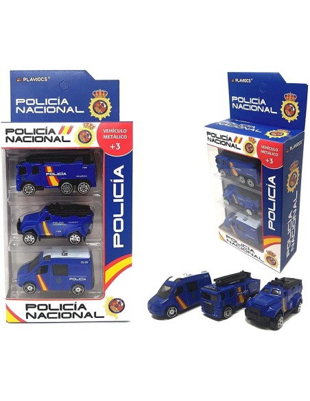 VEHICULOS POLICIA NACIONAL METALICOS PACK 3 UDS