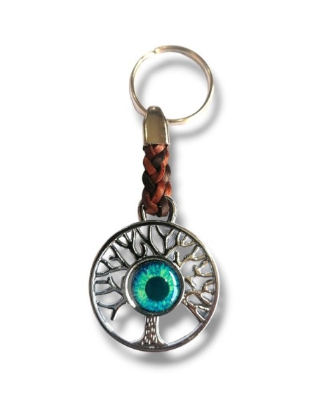 LLAVERO PIEL/METAL ARBOL DE LA VIDA