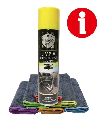 LIMPIA SALPICADERO HISPANOCAR MATE/B VAINILLA 400ML C/6 R/40304400/VAINI G