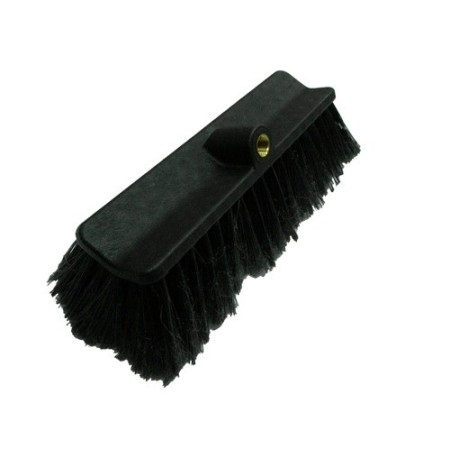 CEPILLO LAVACOCHES CERDA PVC ROSCA DE ACERO 26CM NEGRO