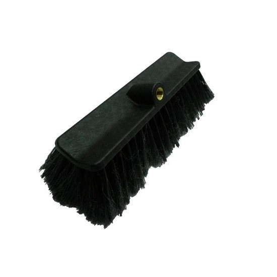 CEPILLO LAVACOCHES CERDA PVC ROSCA DE ACERO 26CM NEGRO