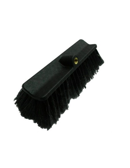CEPILLO LAVACOCHES CERDA PVC ROSCA DE ACERO 26CM NEGRO
