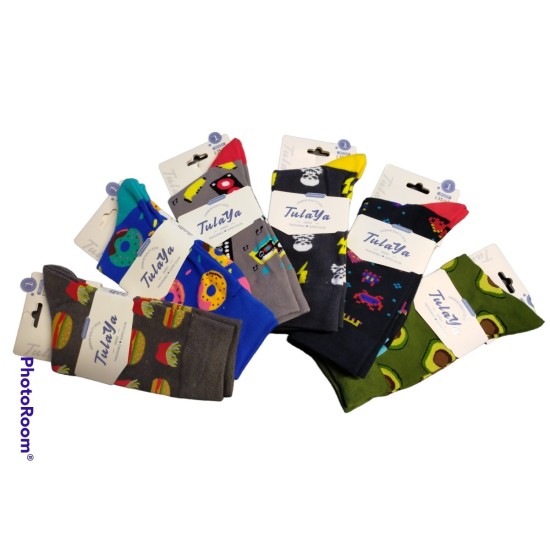 CALCETIN ALGODON SIN COSTURA DIBUJOS SURTIDOS T 35/40