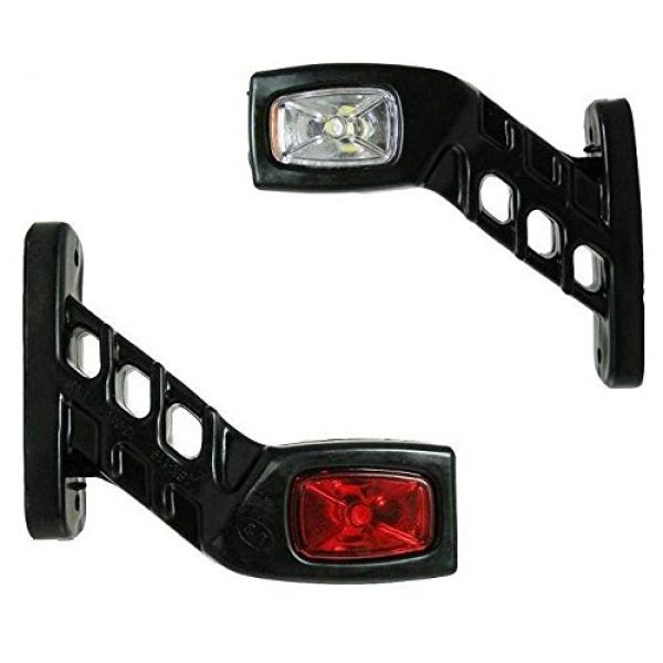PILOTO LED PERIMETRAL DERECHO TRICOLOR MOD AM CORTO ROJO/BLANCO/NARANJA 12/24V