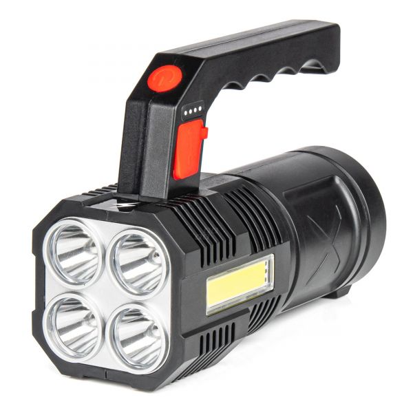 LINTERNA LED 400LM 4 LED 4 FUNCIONES RECARGABLE