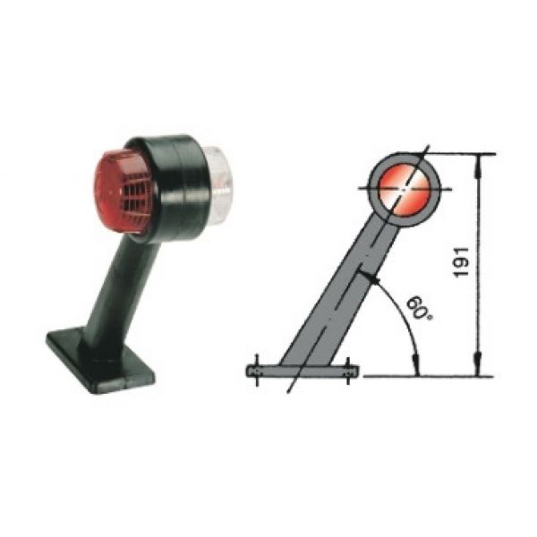 PILOTO PERIMETRAL UNIVERSAL BICOLOR 12/24V 5W BRAZO GOMA NO LED