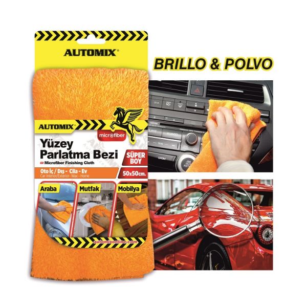 BAYETA MICROFIBRA PROFESIONAL POLVO Y BRILLO XXL 50 X 50 AUTOMIX