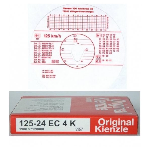 DISCOS TACOGRAFO 125-24 EC4K ORIGINAL KIENZLE