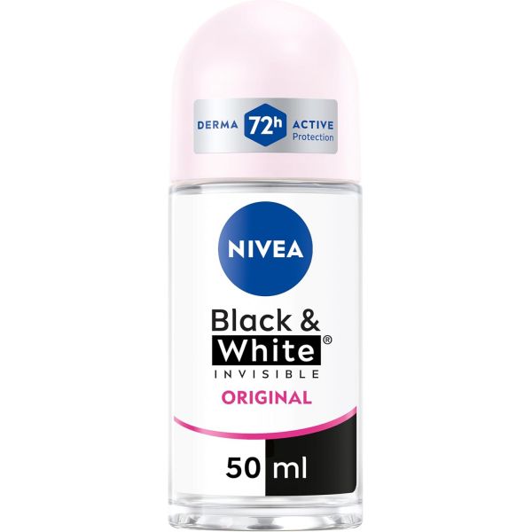 DESODORANTE EN ROLLON NIVEA BLACK&WHITE WOMEN ORIGINAL 50ML