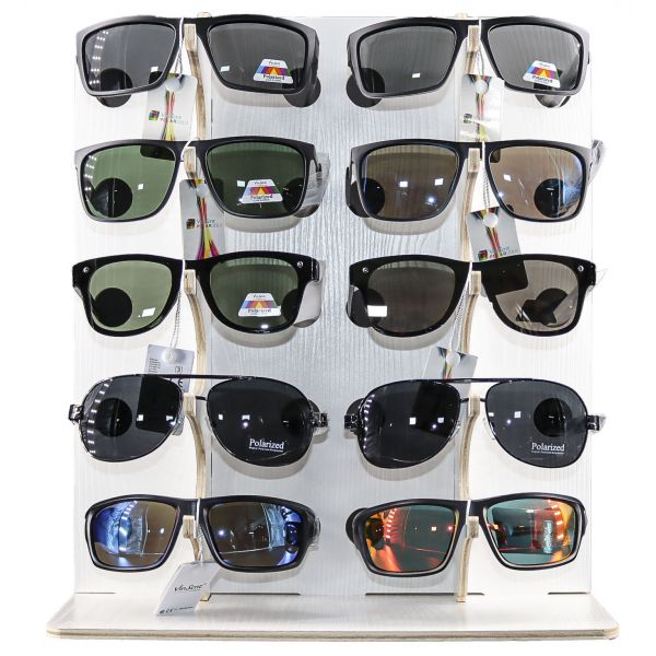 EXPOSITOR DE GAFAS DE SOL POLARIZADAS 40UDS 38 X 33 X 13CM