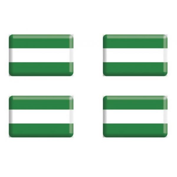 ADHESIVO RESINA 4 BANDERAS DE ANDALUCIA 20MM X 10MM