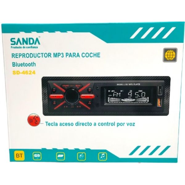 RADIO AUTO MP3/USB/BLUETOOTH SANDA