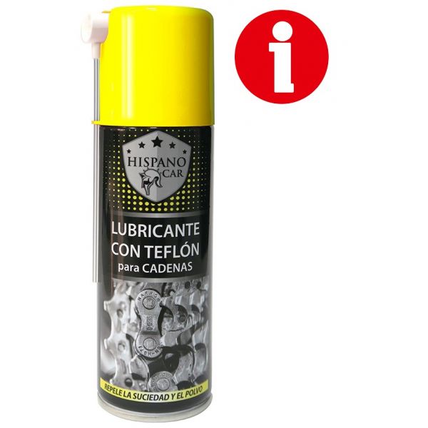 LUBRICANTE PARA CADENAS CON TEFLON HISPANOCAR 2OOML C/6