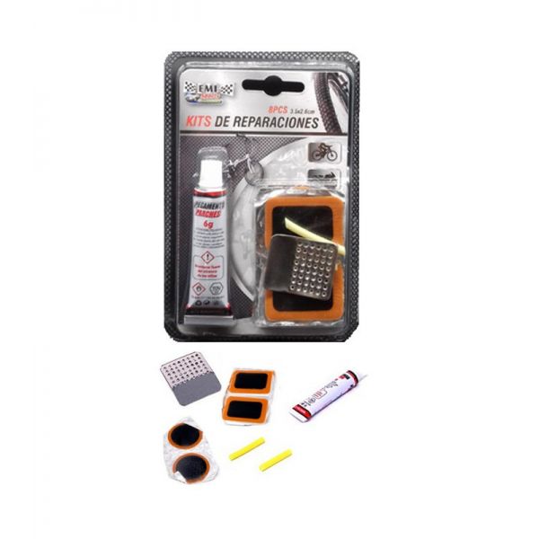KIT REPARAPINCHAZOS BICICLETA 8 PIEZAS C/12